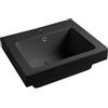 COLAVENE Lavabo a incasso e d'appoggio rettangolare vasca centrale Alaqua L 60 x H 25 x P 21 cm in ceramica nero opaco