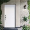DOLCETTI Porta d'ingresso DOLCETTI in Pvc con pannello liscio L 90 x H 210 cm in PVC legno/bianco, apertura spingere a sinistra, falso telaio non incluso