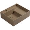 COLAVENE Lavabo da appoggio Nobu COLAVENE rcon foro ettangolare in ceramica L 60 x H 21 x P 50 cm marrone opaco piletta non inclusa