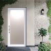 DOLCETTI Porta d'ingresso DOLCETTI in PVC con vetro satinato L 90 x H 210 cm in PVC bianco/legno, apertura spingere a sinistra, falso telaio non incluso, con vetro