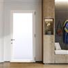 DOLCETTI Portoncino d'ingresso DOLCETTI in PVC con vetro satinato con vetro L 80 x H 210 cm in PVC frassino bianco, apertura spingere a destra, falso telaio non incluso