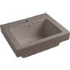 COLAVENE Lavabo a incasso e d'appoggio rettangolare vasca centrale Alaqua L 60 x H 25 x P 21 cm in ceramica marrone opaco