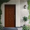 DOLCETTI Portoncino d'ingresso DOLCETTI in PVC pannello bugnato mod.024 L 90 x H 210 cm in PVC noce, apertura spingere a destra, falso telaio non incluso