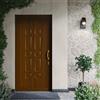 DOLCETTI Porta d'ingresso DOLCETTI in PVC pannello bugnato mod.024 L 80 x H 210 cm in PVC ciliegio, apertura spingere a destra, falso telaio non incluso