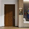 DOLCETTI Porta d'ingresso DOLCETTI in PVC pannello bugnato mod.024 L 80 x H 210 cm in PVC ciliegio, apertura spingere a sinistra, falso telaio non incluso