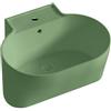 COLAVENE Lavabo da appoggio Tina COLAVENE ovale in ceramica L 60 x H 35 x P 50 cm verde opaco piletta non inclusa, con foro