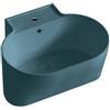 COLAVENE Lavabo da appoggio Tina COLAVENE ovale in ceramica L 60 x H 35 x P 50 cm petrolio opaco piletta non inclusa, con foro