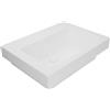 COLAVENE Lavabo a incasso e d'appoggio rettangolare vasca centrale Alaqua L 70 x H 25 x P 21 cm in ceramica bianco opaco