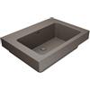 COLAVENE Lavabo a incasso e d'appoggio rettangolare vasca centrale Alaqua L 70 x H 25 x P 21 cm in ceramica marrone opaco