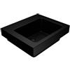 COLAVENE Lavabo a incasso e d'appoggio rettangolare vasca centrale Alaqua L 60 x H 25 x P 21 cm in ceramica nero opaco
