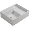 COLAVENE Lavabo da appoggio Nobu COLAVENE senza foro rettangolare in ceramica L 60 x H 21 x P 50 cm bianco opaco piletta non inclusa