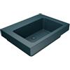 COLAVENE Lavabo a incasso e d'appoggio rettangolare vasca centrale Alaqua L 70 x H 25 x P 21 cm in ceramica blu opaco