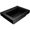COLAVENE Lavabo a incasso e d'appoggio rettangolare vasca centrale Alaqua L 70 x H 25 x P 21 cm in ceramica nero opaco