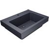COLAVENE Lavabo a incasso e d'appoggio rettangolare vasca centrale Alaqua L 70 x H 25 x P 21 cm in ceramica grigio opaco