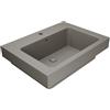 COLAVENE Lavabo a incasso e d'appoggio rettangolare vasca centrale Alaqua L 70 x H 25 x P 21 cm in ceramica beige opaco