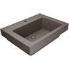 COLAVENE Lavabo a incasso e d'appoggio rettangolare vasca centrale Alaqua L 70 x H 25 x P 21 cm in ceramica marrone opaco