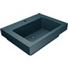 COLAVENE Lavabo a incasso e d'appoggio rettangolare vasca centrale Alaqua L 70 x H 25 x P 21 cm in ceramica verde opaco