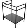 COLAVENE Mobile da bagno sottolavabo Alaqua, Struttura in acciaio nero matt 15x15mm con ripiano per lavabo , Misure: 70x50x h78 cm.
