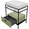 COLAVENE Cassetti in truciolare Alaqua COLAVENE L70xP50xH20 cm verde, per struttura in metallo