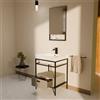 COLAVENE Specchio con illuminazione integrata bagno rettangolare COLAVENE L 55 x H 55 x P 7 cm nero