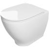 KERASAN Vaso WC filomuro e parete KERASAN aquatech, sedile escluso P 55.5 x L 35.5 x H 42 cm bianco lucido