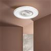 Intec Ventilatore da soffitto LED-BOREA-BT pale trasparenti, struttura bianca ø 55.5 cm INTEC