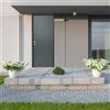 Master Porta blindata MASTER Great L 80 x H 210 cm grigio antracite/bianco opaco apertura spingere a destra