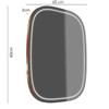 Leroy Merlin Specchio Lumiere con illuminazione 65x80 rame