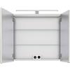 PELIPAL Specchio Contenitore Con Illuminazione PELIPAL rovere bianco L 75 x H 70.3 x P 17 cm