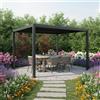 Leroy Merlin Pergola bioclimatica 3x3 m in alluminio grigio antracite - Zen