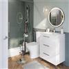 SENSEA Mobile bagno a terra con lavabo L 60 x H 73 x P 40 cm bianco truciolare 3 cassetti | Remix