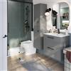SENSEA Mobile bagno sospeso con lavabo L 60 x H 57,7 x P 40 cm grigio cemento truciolare 2 cassetti | Remix