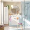 SENSEA Mobile bagno sospeso con lavabo L 60 x H 57,7 x P 45 cm bianco truciolare 2 cassetti | Remix