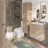 SENSEA Mobile bagno sospeso con lavabo L 60 x H 57,7 x P 40 cm rovere chiaro truciolare 2 cassetti | Remix