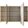 PELIPAL Specchio Contenitore Contea Con Illuminazione PELIPAL destro pino polar L 120 x H 72 x P 17 cm