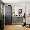 SENSEA Mobile bagno sospeso con lavabo L 100 x H 57,7 x P 45 cm grigio cemento truciolare 2 cassetti | Remix