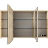 PELIPAL Specchio Contenitore Contea Con Illuminazione PELIPAL sinistro pino polar L 120 x H 72 x P 17 cm