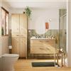 SENSEA Mobile bagno sospeso con lavabo L 100 x H 57,7 x P 45 cm rovere chiaro truciolare 2 cassetti | Remix