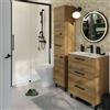 SENSEA Mobile bagno a terra con lavabo L 60 x H 73 x P 40 cm rovere grezzo truciolare 3 cassetti | Remix