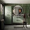 SENSEA Mobile bagno sospeso con lavabo L 100 x H 57,7 x P 45 cm verde matt truciolare 2 cassetti | Remix