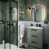 SENSEA Mobile bagno a terra con lavabo L 60 x H 73 x P 45 cm verde matt truciolare 3 cassetti | Remix