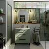 SENSEA Mobile bagno a terra con lavabo L 80 x H 73 x P 45 cm verde matt truciolare 3 cassetti