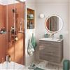 SENSEA Mobile bagno sospeso con lavabo L 60 x H 57,7 x P 45 cm rovere grigio truciolare 2 cassetti | Remix