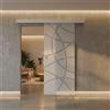 Leroy Merlin Porta scorrevole reversibile Circle in vetro grigio, L 96 x H 215 cm, con binario Meli