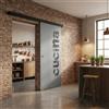 Leroy Merlin Porta scorrevole reversibile Cucina in vetro trasparente, L 88 x H 215 cm, con binario Meli