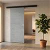 Leroy Merlin Porta scorrevole sinistra Cemento in vetro grigio, L 88 x H 215 cm, con binario Meli