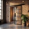Leroy Merlin Porta scorrevole reversibile Cloe in alluminio trasparente, L 86 x H 215 cm, con binario Meli