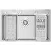 RODI Lavello sopratop 1 vasca in inox grigio RODI Box Lux 76 L 50.5 x L 79 cm, tagliere incluso