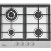 Midea Piano cottura a gas 4 fuochi MIDEA MIG406TCXG acciaio inox