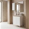 FERIDRAS Mobile bagno con lavabo Revital L60 x H86 x P46 cm, due ante bianco frassinato
